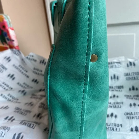 Portland Leather mini zip crossbody tote in reef - Picture 2 of 6